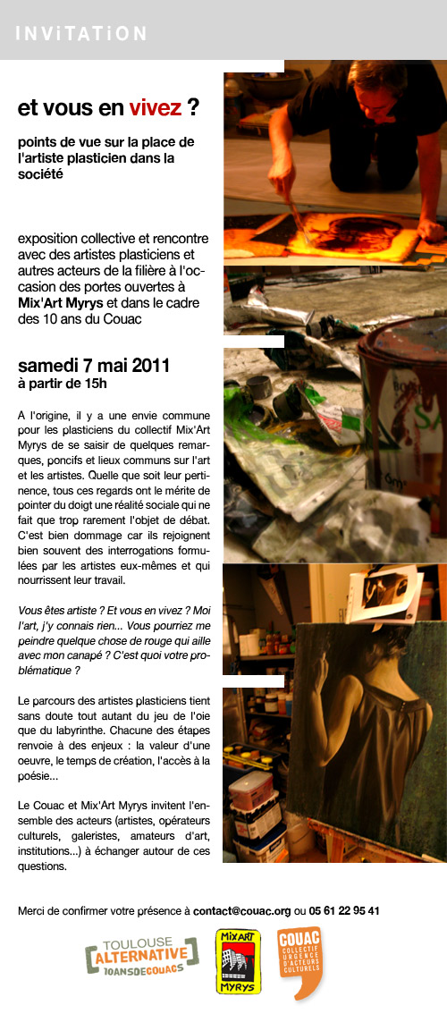 Invitation Portes Ouvertes Mix'Art Myrys [7 mai 2011]