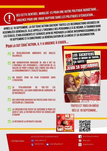 tract national de la CGT educ'action