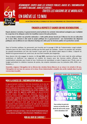 Mardi 13 mai – Mobilisé·es et en grève pour les services publics et ses agent·es