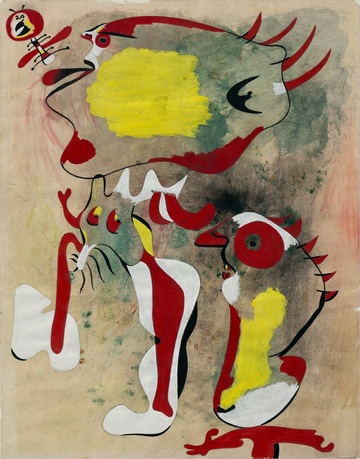 Miró Deux figures et une libellule 1936